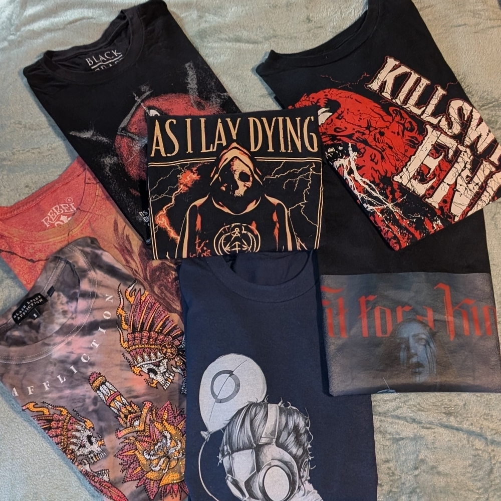 Affliction BIG Metalcore Rock Annisokay As I Lay Dying Graphic T-Shirt Bundle